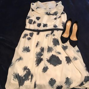 Blue and white dress from Ann Taylor Loft